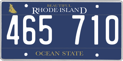 RI license plate 465710