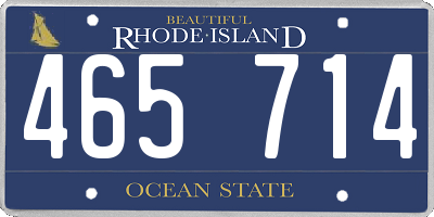 RI license plate 465714