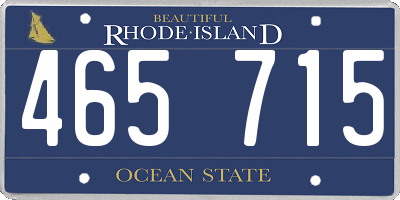 RI license plate 465715