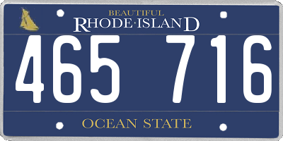 RI license plate 465716
