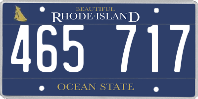 RI license plate 465717