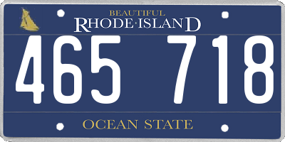 RI license plate 465718