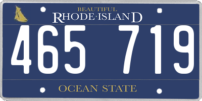 RI license plate 465719