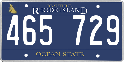 RI license plate 465729