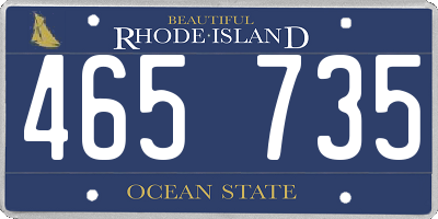 RI license plate 465735