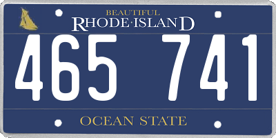 RI license plate 465741