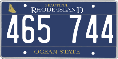 RI license plate 465744