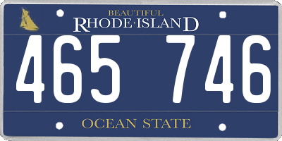 RI license plate 465746