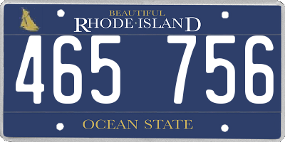 RI license plate 465756