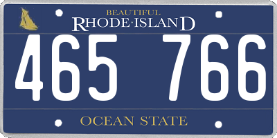 RI license plate 465766