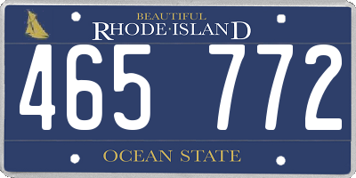 RI license plate 465772
