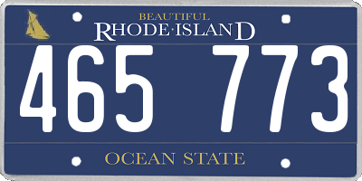 RI license plate 465773