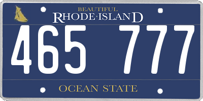 RI license plate 465777