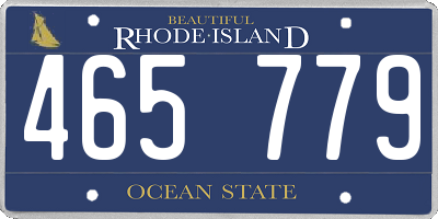RI license plate 465779