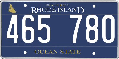 RI license plate 465780