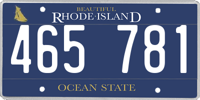 RI license plate 465781