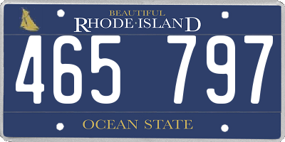 RI license plate 465797
