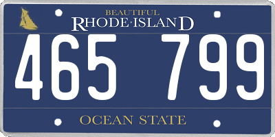 RI license plate 465799