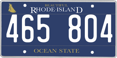 RI license plate 465804