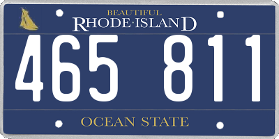 RI license plate 465811