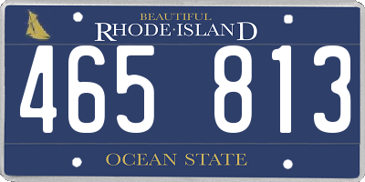RI license plate 465813