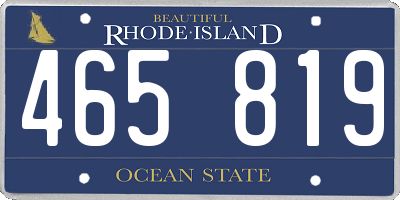 RI license plate 465819