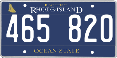 RI license plate 465820