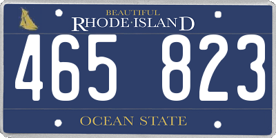 RI license plate 465823