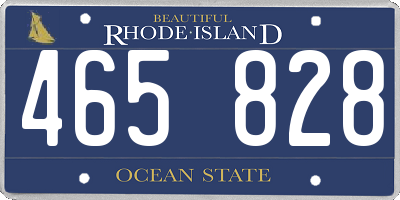 RI license plate 465828