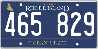 RI license plate 465829