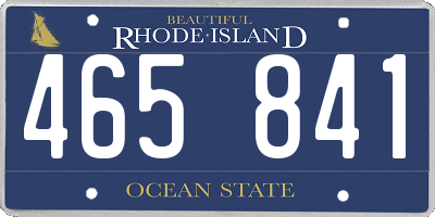 RI license plate 465841