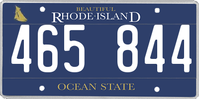 RI license plate 465844