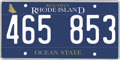 RI license plate 465853