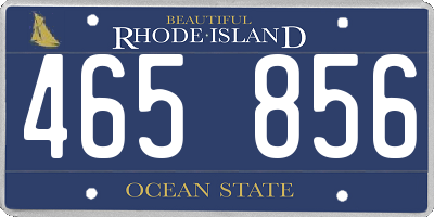 RI license plate 465856