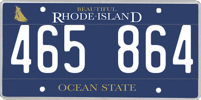 RI license plate 465864