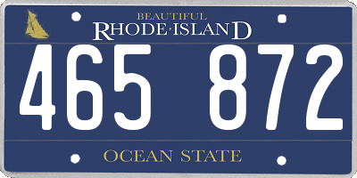 RI license plate 465872