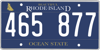 RI license plate 465877