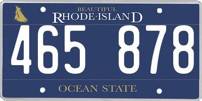 RI license plate 465878