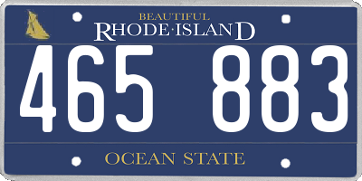 RI license plate 465883