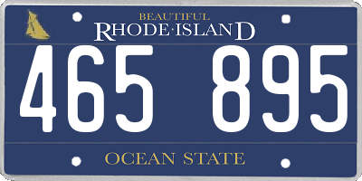 RI license plate 465895
