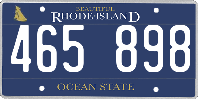 RI license plate 465898