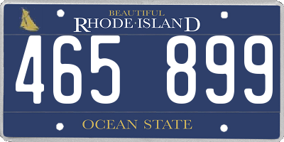 RI license plate 465899