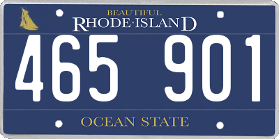 RI license plate 465901