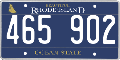 RI license plate 465902