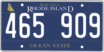 RI license plate 465909