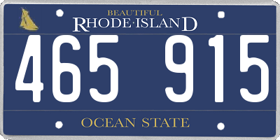 RI license plate 465915