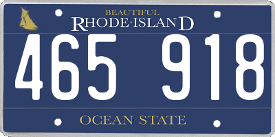 RI license plate 465918