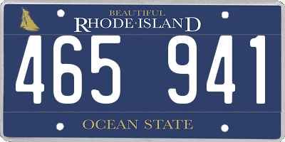 RI license plate 465941
