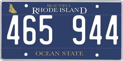 RI license plate 465944