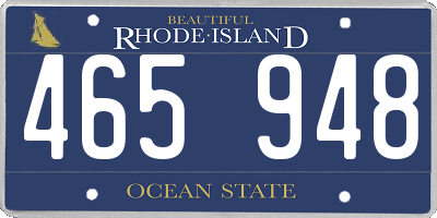 RI license plate 465948